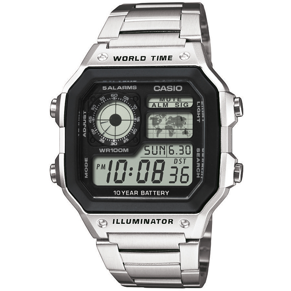Perú Disminución Familiarizarse Reloj Casio Collection AE-1200WHD-1AVEF World Time • EAN: 4971850968801 •  mastersintime.es